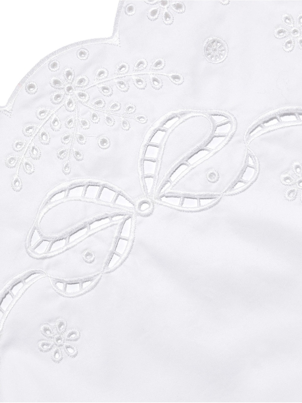 NWOT Self-Portrait WHITE COTTON EMBROIDERED MINI DRESS - Picture 5 of 6